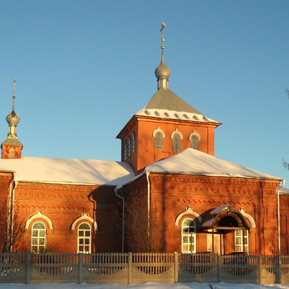 Входная группа Храм Преображения Господня села Ягул. 